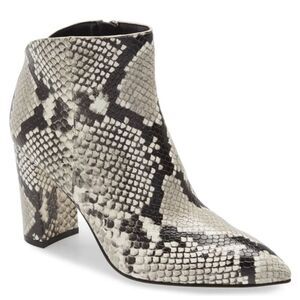MARC FISHER "Unno" Reptile Embossed Leather Bootie Contemporary Modern Size 6M